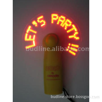 Glow message mini fan